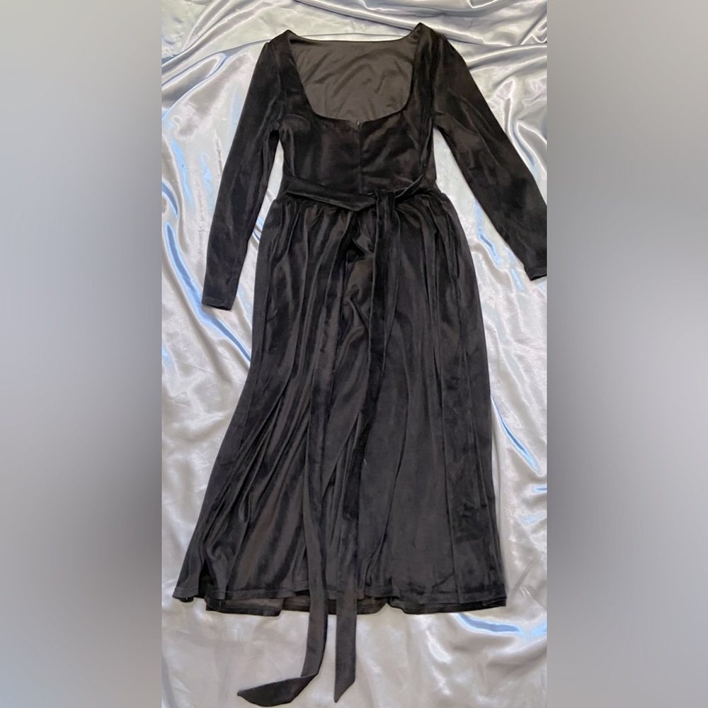 Black Velvet Maxi Dress. New